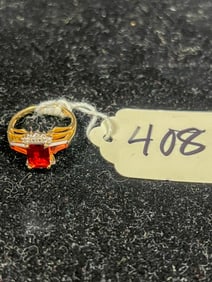 14K Garnet Ring