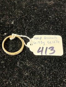 14K Plumb Men's Diamond Channel Ring.