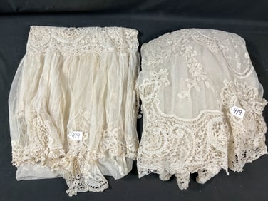 Antique Battenburg on net full bedspread and sham