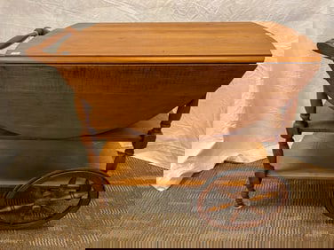 Maple Drop Leaf Tea Cart