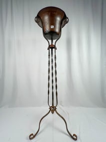 Wrought Iron and Copper Plant Stand