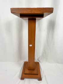 Mission Oak Plant Pedestal