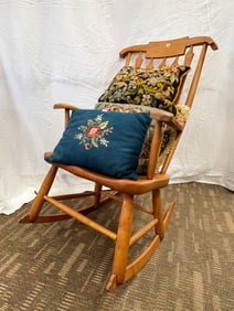 Early Primitive Pine Rocking Chair