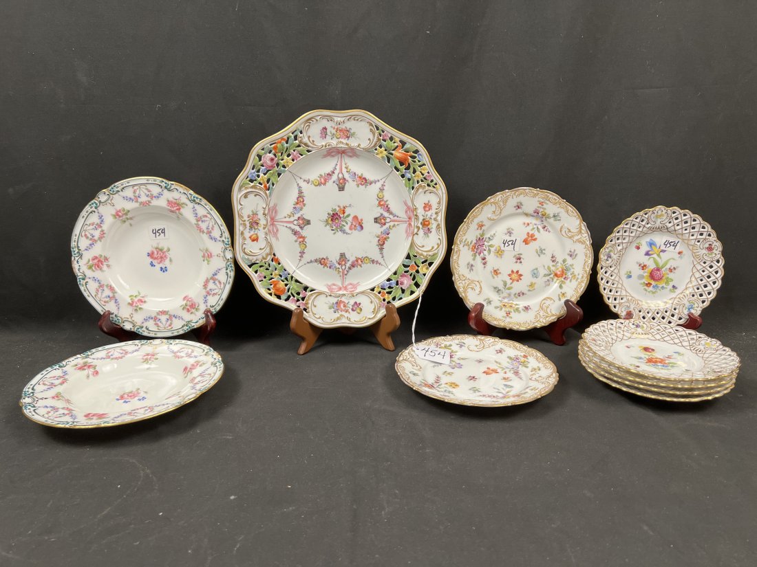 A Quality Group of Dresden and Other Plates (1 of 9)