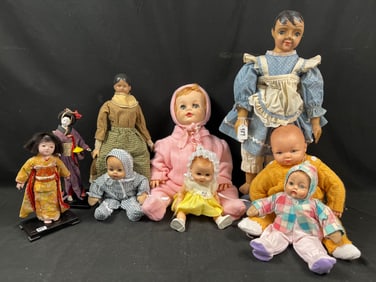 Box of Ethnic Dolls