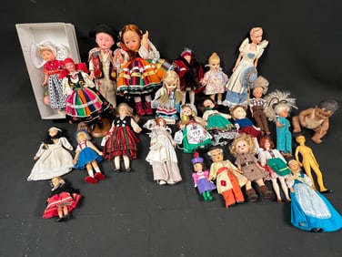 Box of Ethnic Dolls