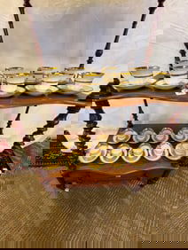 Set of 18 Demitasse Cups and Saucers