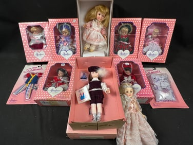 Lot of 9 Effanbee Dolls along with Outfits
