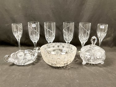 Mixed Lot of Crystal and Pressed Glass