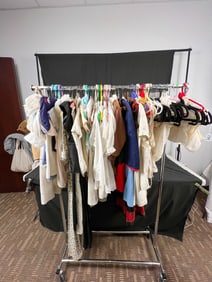 Rack of Vintage Clothing Mixed Lot Childrens and Adult