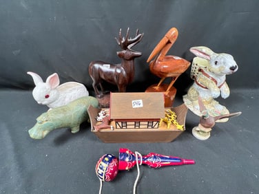 Mixed Lot of Vintage Figurines, Toys