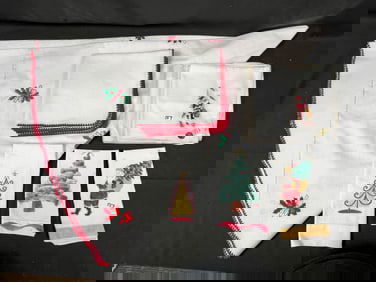 10 Petit Point Panels and Large Rolls of Lace