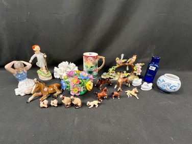 Mixed Lot of Porcelain, Ceramic and Glass Items