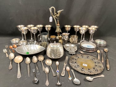 Mixed Lot of Vintage Silverplate Items