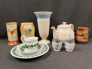 10 Piece Mixed Lot Porcelain Items, Meissen, Wedgwood, Royal Worcester