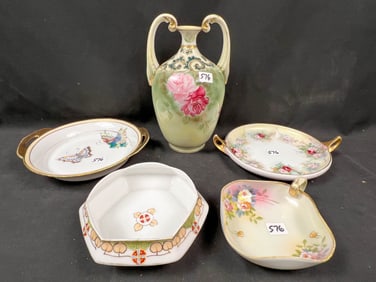 5 Piece Hand Painted Porcelain Items
