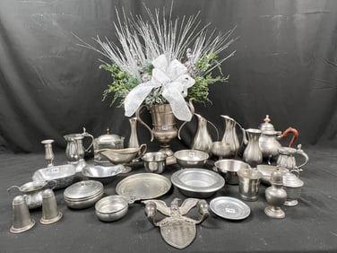 Huge Lot of Pewter Ware
