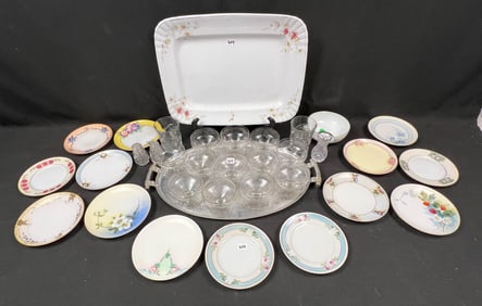 Mixed Lot of 33 Vintage Porcelain, Glass and Chrome Tableware