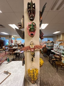 4 Carved Wood Folk Art Items