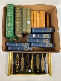Lot of Leather Bound Books and More