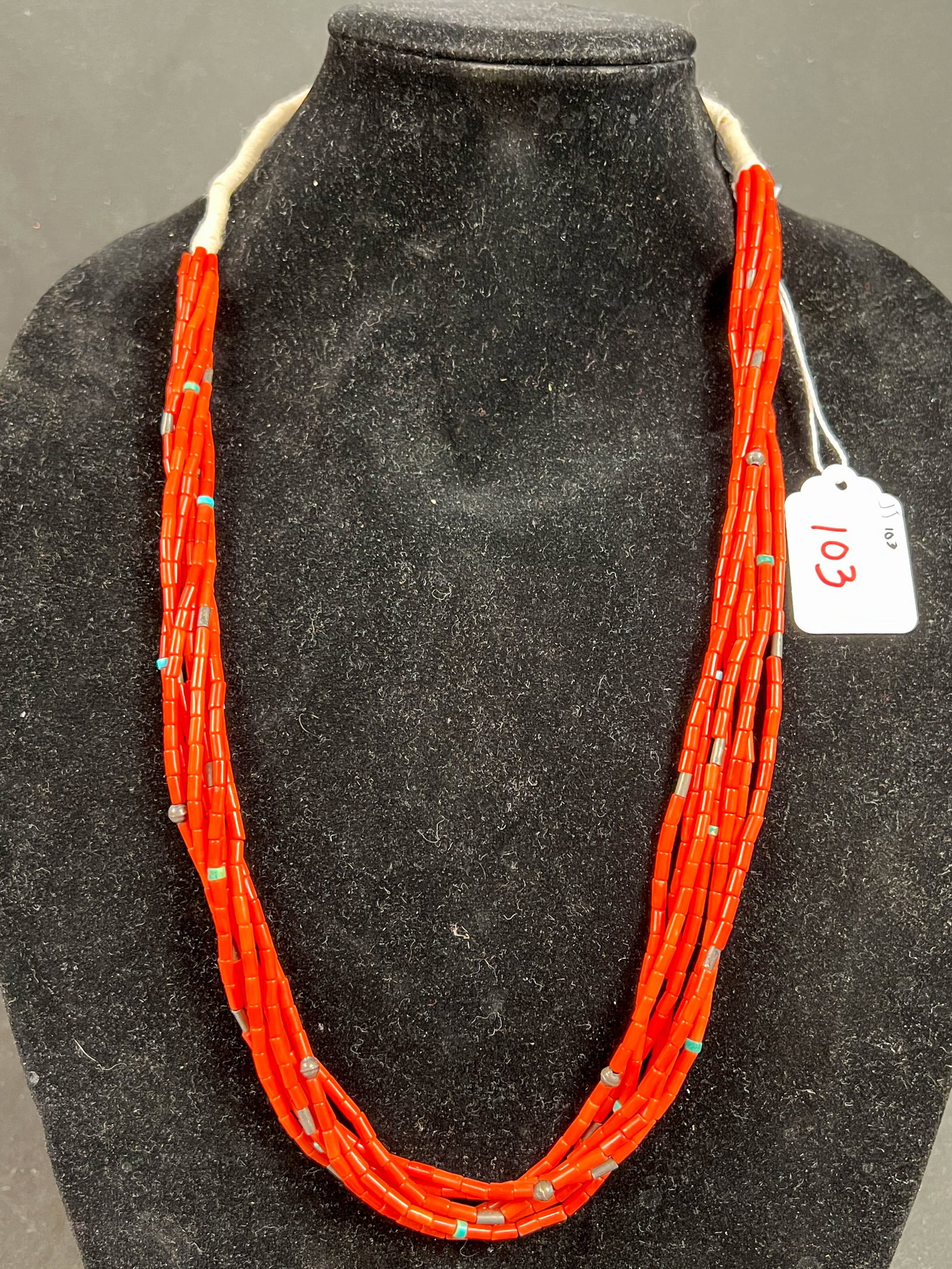 Red Coral Multi Strand Necklace (1 of 3)