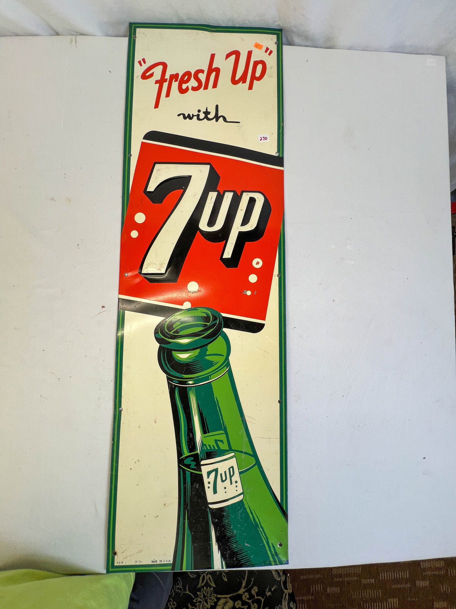 Vintage 7up Tin Litho Sign (1 of 2)
