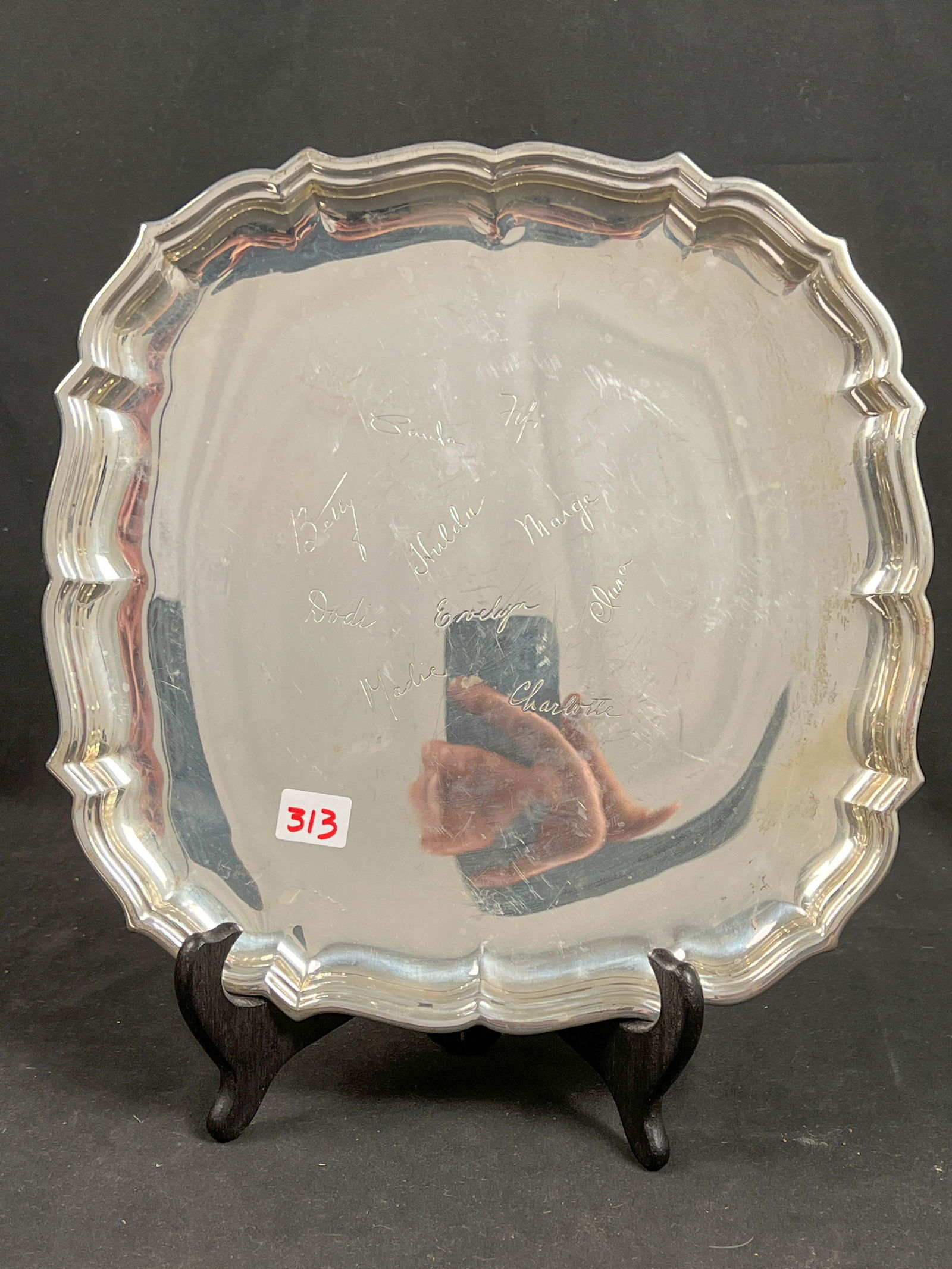 Sterling Silver Award Platter Autographed (1 of 2)