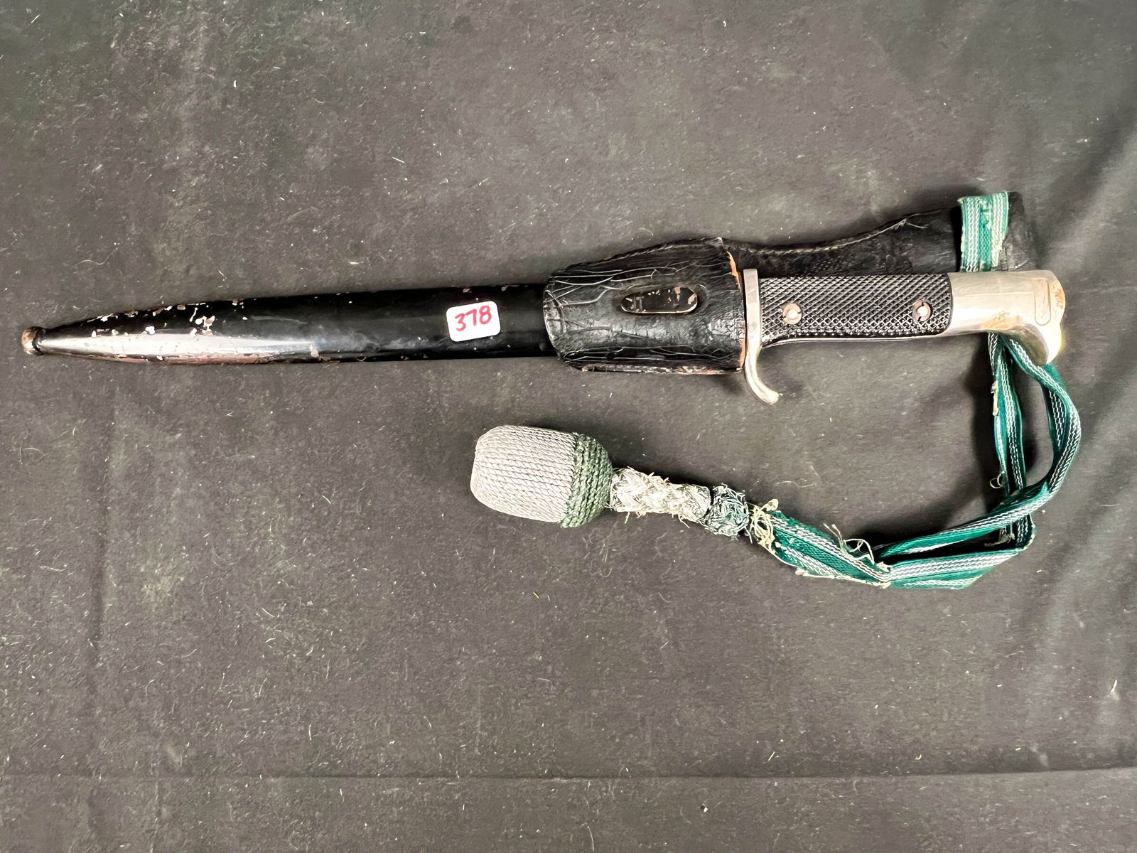 Military dagger in leather sheath with silk portepee (1 of 5)