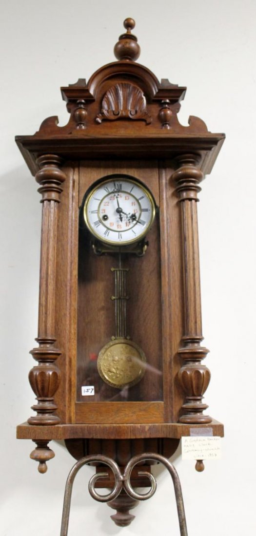 A Gustave Becker made clock. From Germany-Munich c: A Gustave Becker made clock. From Germany-Munich circa 1857. Est. value $450 - 550.