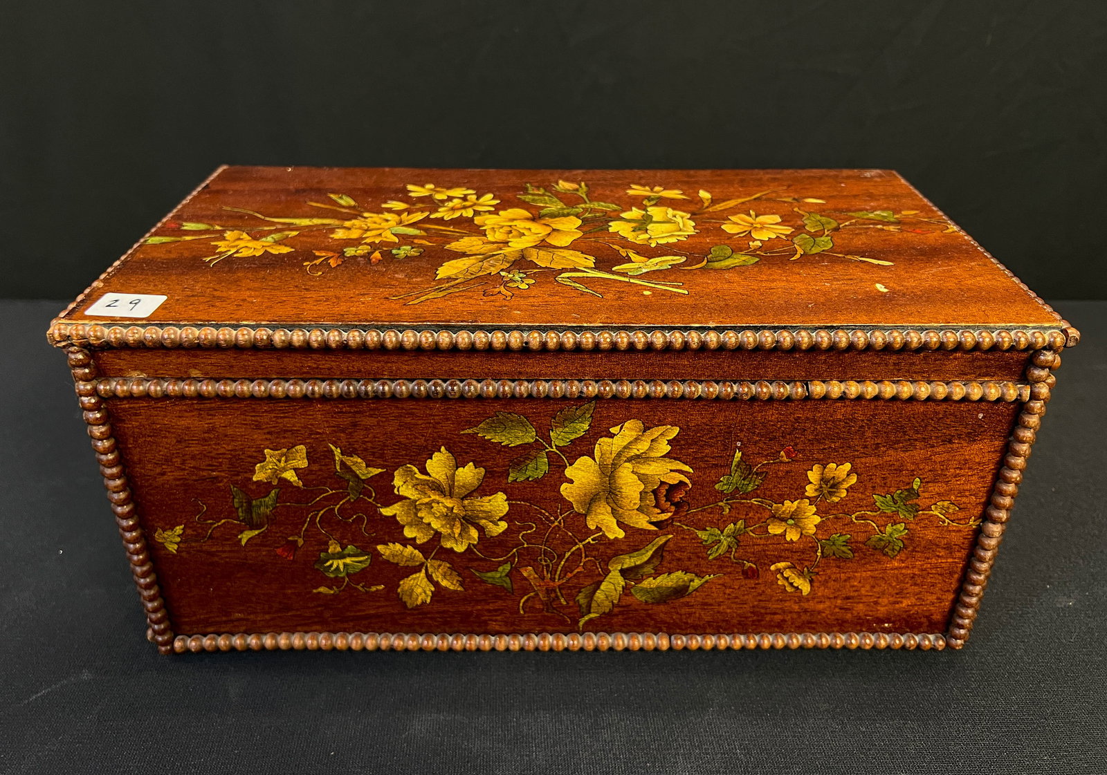 Victorian Marquetry and Hand Painted Curio Box (1 of 6)