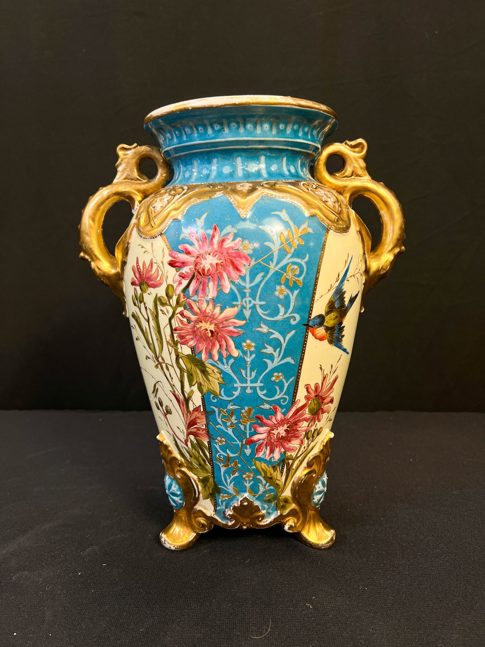 German Porcelain Hand Painted Vase c. 1870-1880 (1 of 6)