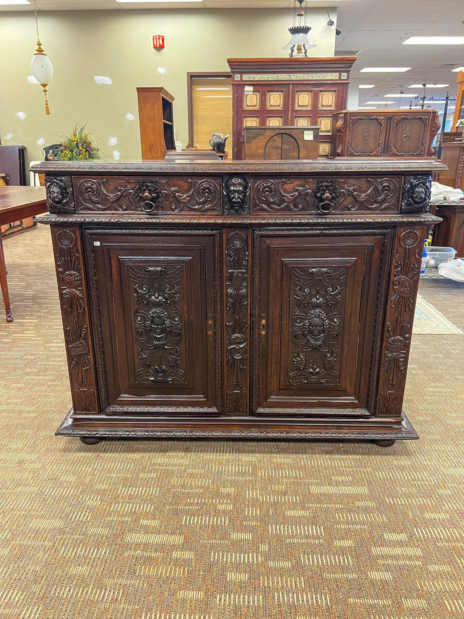 Venitian Walnut Profusely Carved Chest c. 1700-1730 (1 of 20)
