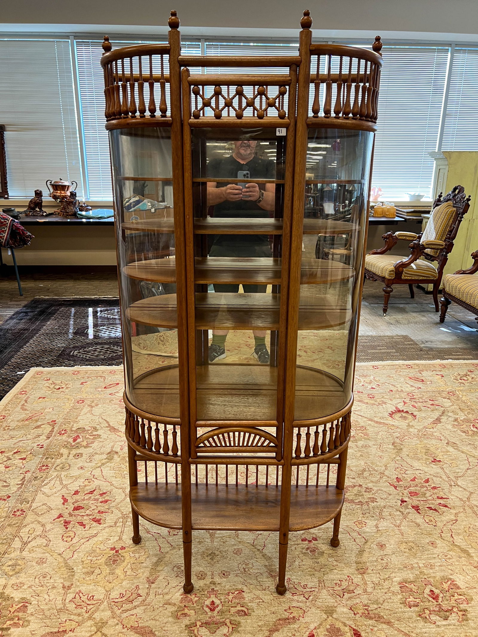 Stick and Ball Petite Victorian China Cabinet C.1870-1880 (1 of 11)