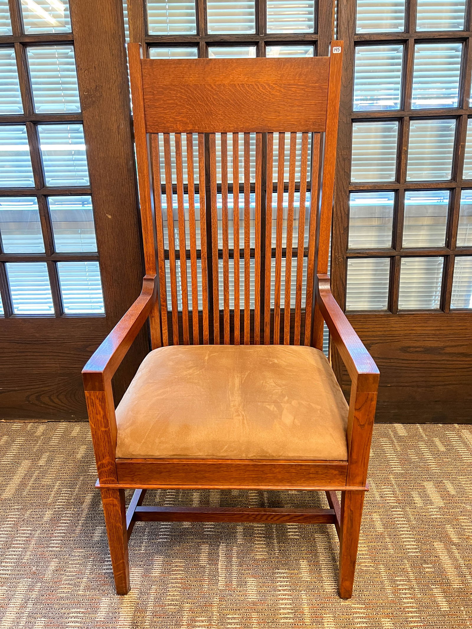 Frank Lloyd Wright Oak Dana-Thompson Arm Chair By Copeland Furniture (1 of 10)