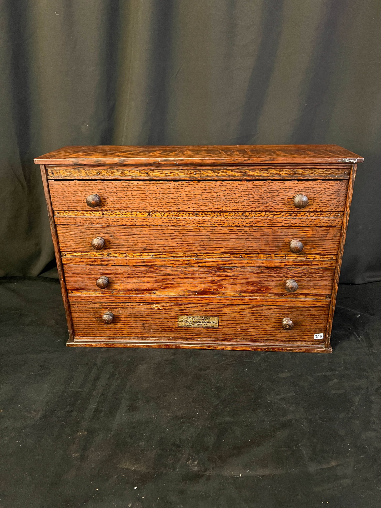 Roll Label Ribbon Case C. 1906 by McCourt Label Cabinet Co (1 of 10)