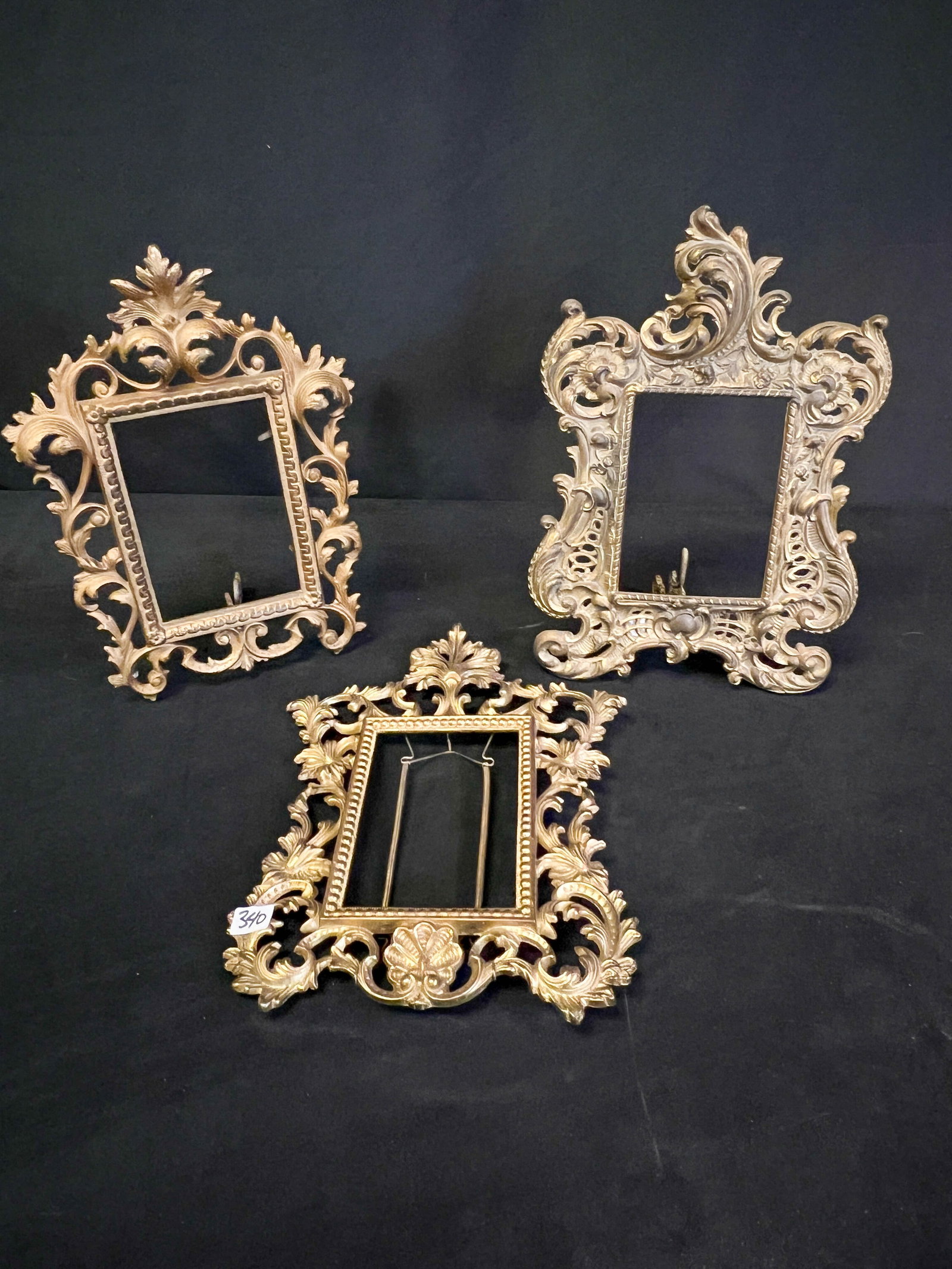 3 Fancy Brass Victorian Frames (1 of 8)