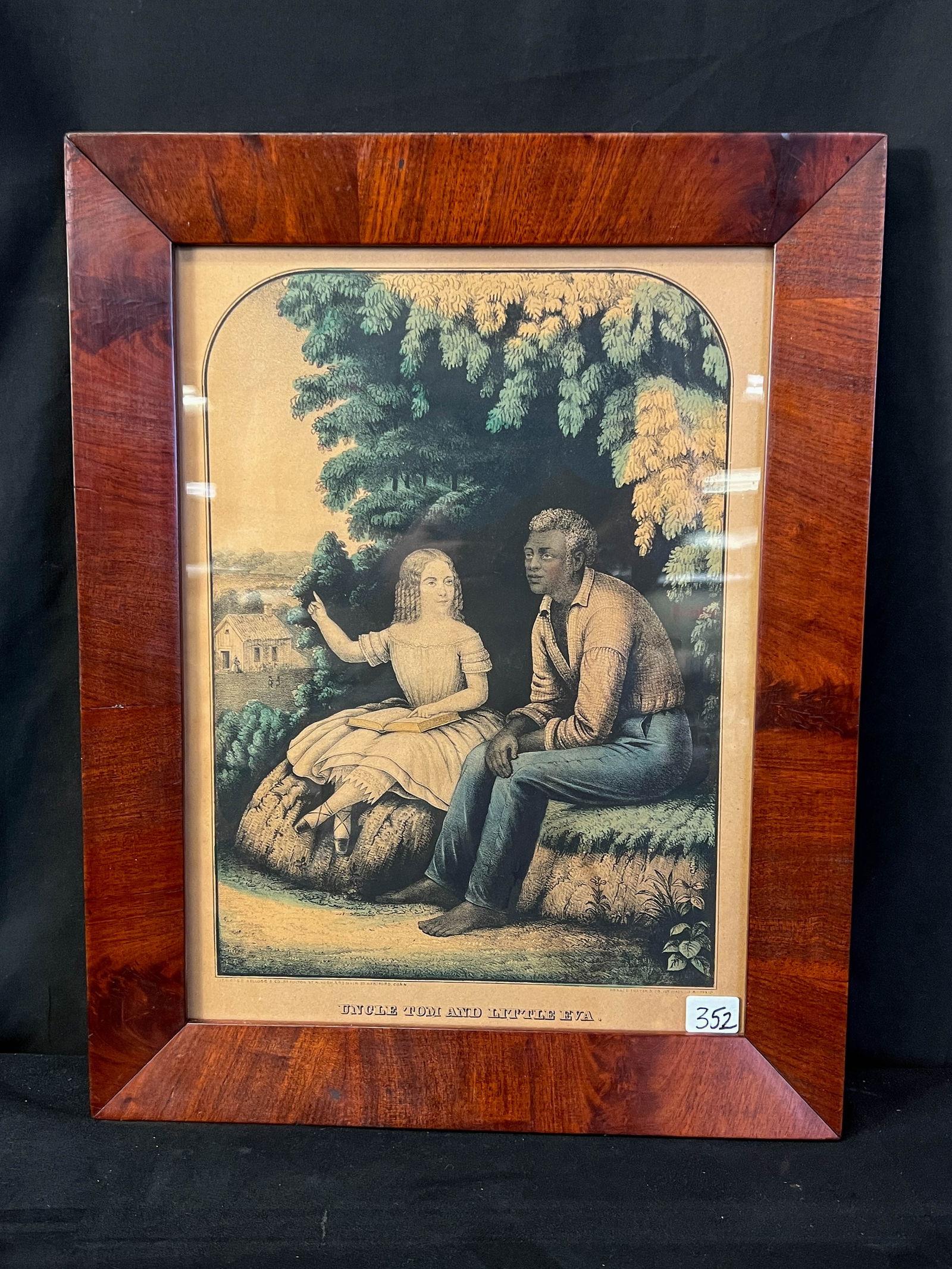 Uncle Tom and Little Eva Lithograph C. 1850's (1 of 6)