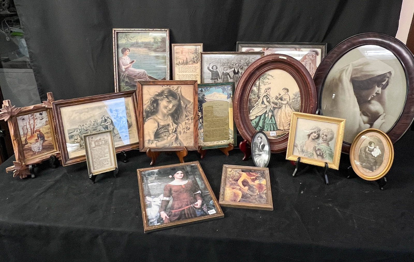 Group of 16 Antique Prints in Period Frames, More! (1 of 13)