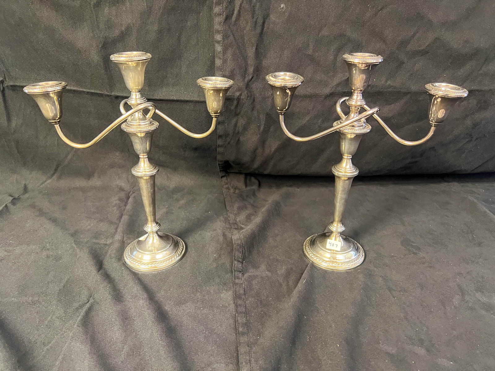 Sterling 3 Arm Candelabras by Hamilton (1 of 6)