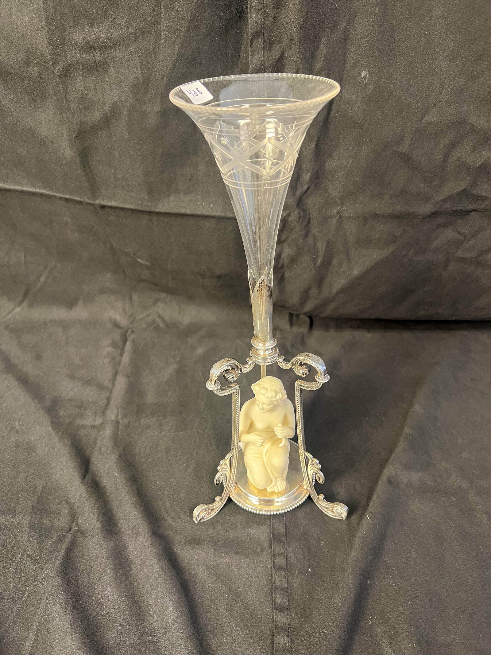 Victorian Silverplate Epergne with Parian Figure (1 of 7)