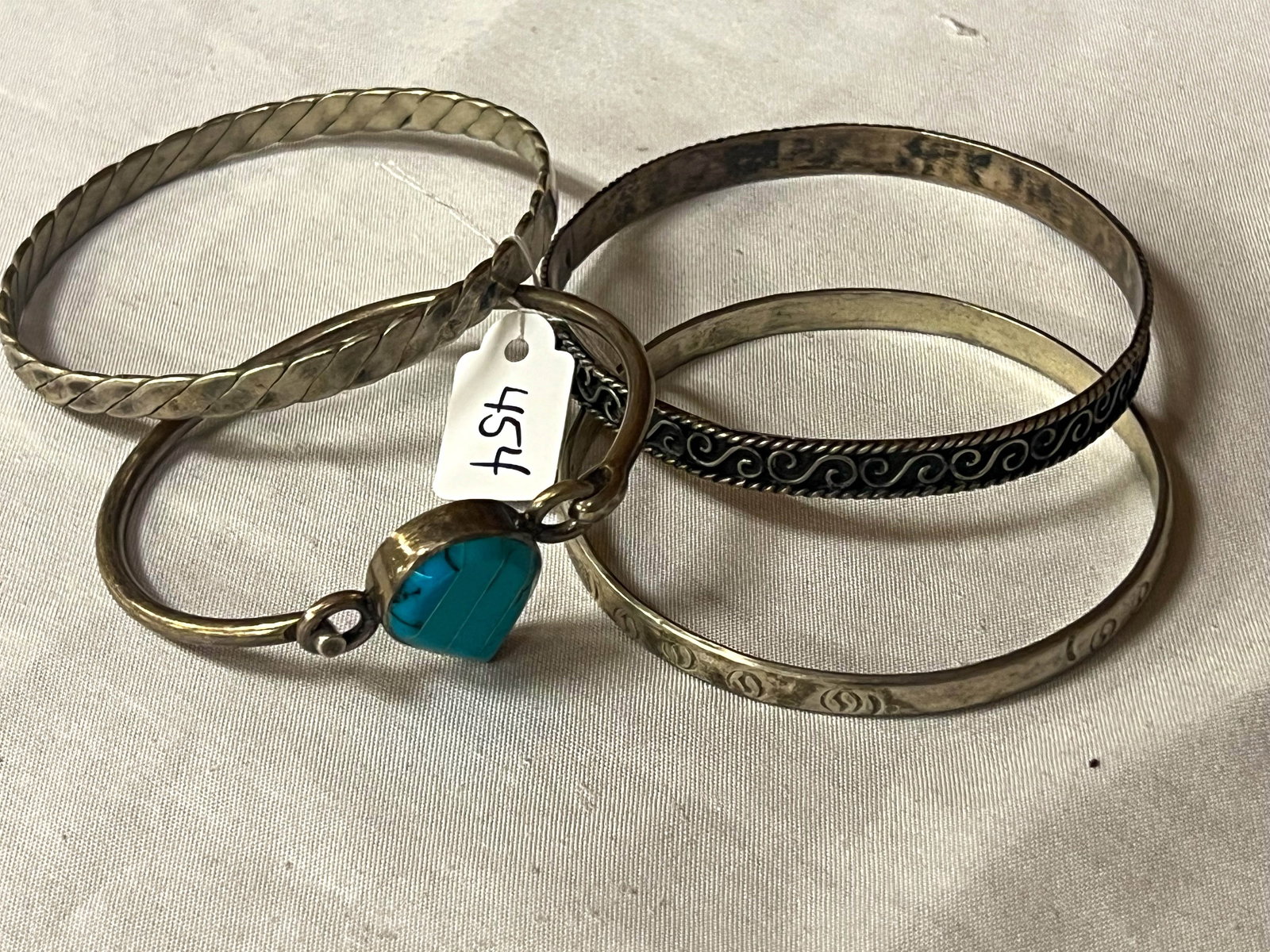Group of 4 Sterling Bangles (1 of 3)