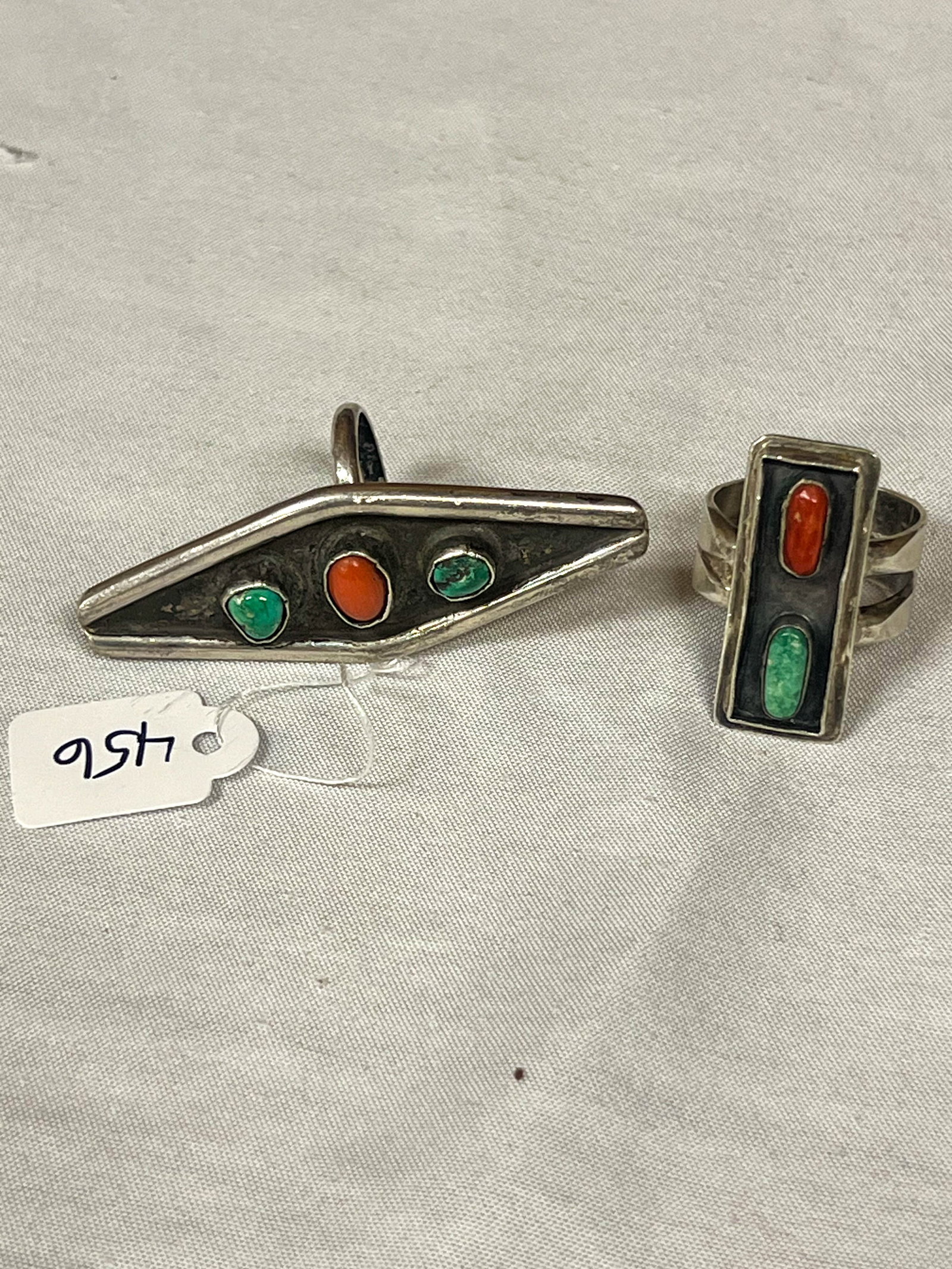 Pair of Sterling Southwestern Rings (1 of 3)
