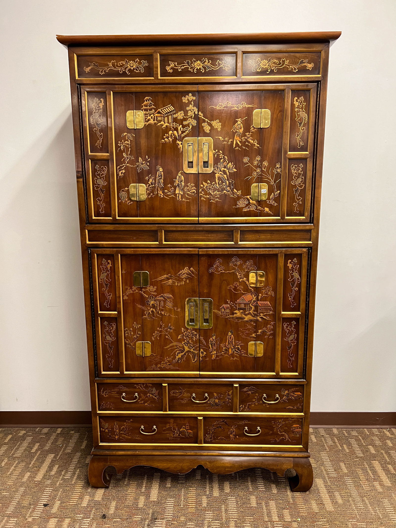Handpainted Asian Cabinet (1 of 8)