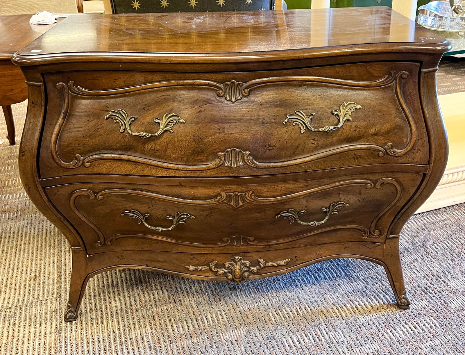 Two Drawer Bombè Chest (1 of 5)