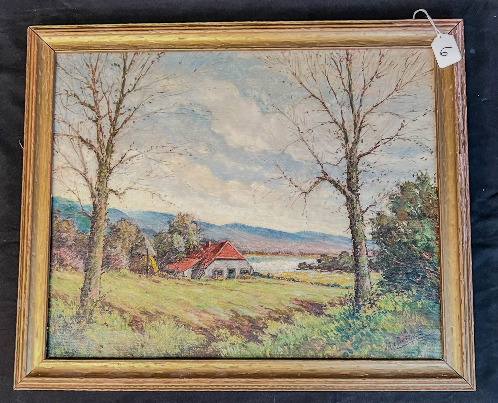 Arts and Crafts Oil on Canvas c.1920's, Signed (1 of 10)
