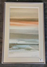 Doris White Landscape Watercolor, c. 1970's