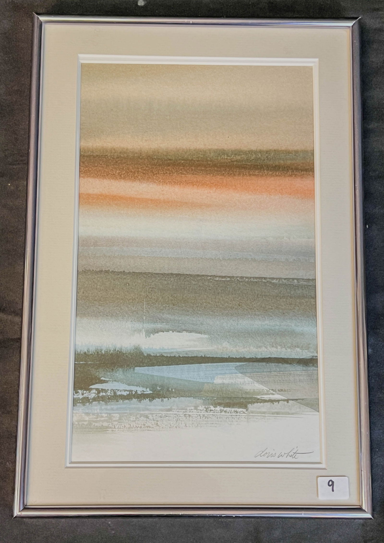 Doris White Landscape Watercolor, c. 1970's (1 of 5)