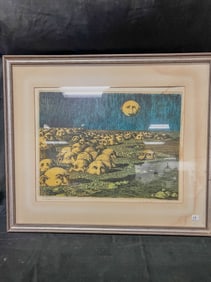 Curt Frankenstein Hand Colored Etching C. 1970