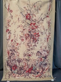 Aubusson Hand Woven Wool Floral Tapestry c.1900