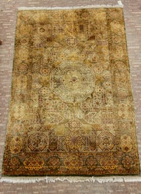 Contemporary Hand Tied Palace Sized Oriental Rug with Full Pile and Fringe